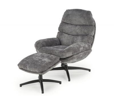 Relaxační křeslo DARIO s taburetem — látka